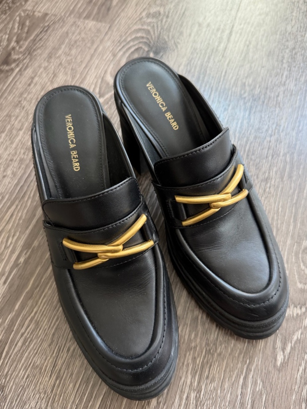 Veronica Beard Leather Mules - Picture 4 of 7